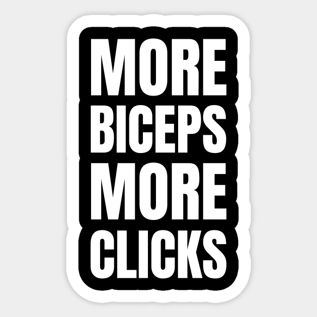 Become an SEO Specialist with More Biceps and More Clicks - Perfect Gift for SEO Experts and Managers at the Gym! Sticker by YUED